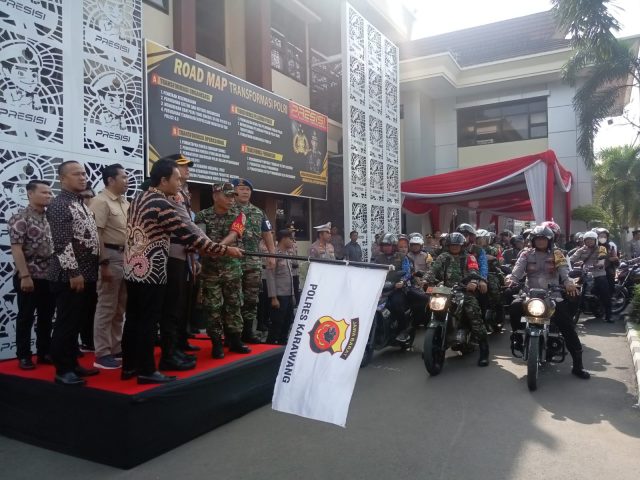 TNI polri di karawang kawal pemilu