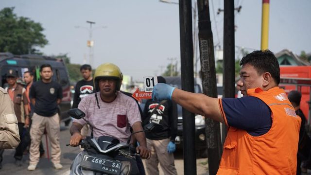 Polisi Olah tkp perampokan minimarket