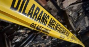 Kecelakaan truk kontainer di subang