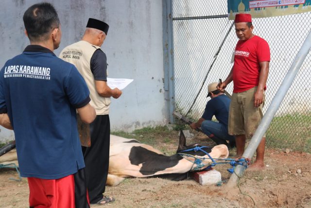 Lapas karawang sembelih hewan kurban idul adha 2024