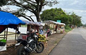Warung dadakan di jalur mudik karawang