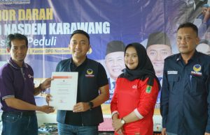 Rayakan HUT ke-14, NasDem Karawang Gelar Aksi Donor Darah Hut nasdem karawang donor darah