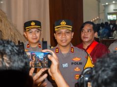 Pesta kembang api tahun baru di karawang