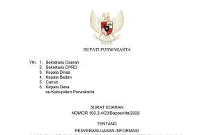 Surat Edaran Bupati Purwakarta