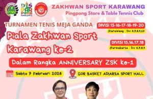 Piala ZSK ke-2 Siap Digelar, Zakhwan Sport Karawang Kembali Ramaikan Turnamen Tenis Meja Turnamen tenis meja